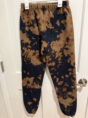 Kids Tie-Dye Brown & Black Casual Sweatpants